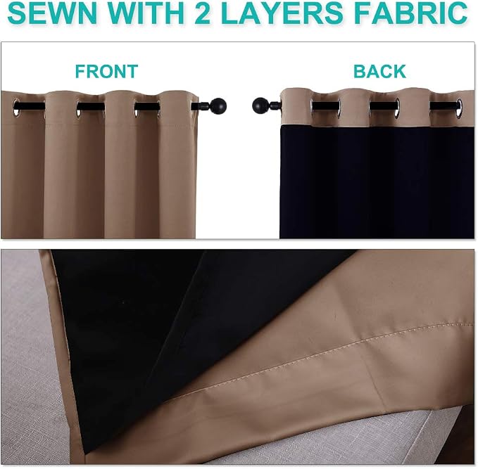 NICETOWN Extra Long Truly Blackout Drapes - Image 5