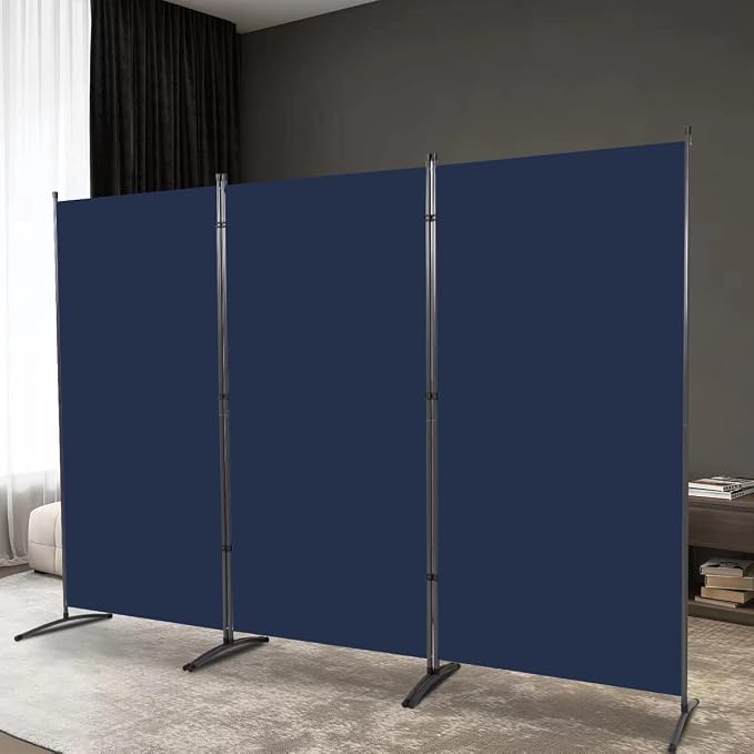 3 Panel Folding Room Divider, Sturdy Frame Freestanding Wall Divider | by YASRKML
