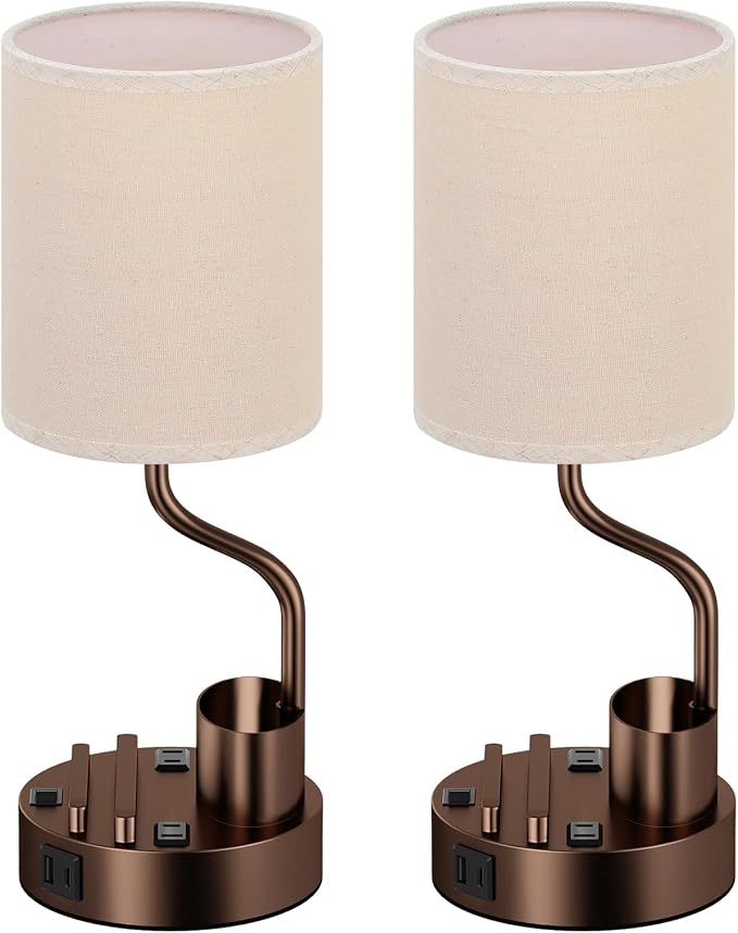 Bedside Lamps for Bedroom Set of 2 - Image 8