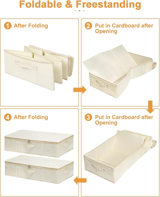 punemi Sturdy Under Bed Storage Box, Wedding Dress, 50L Large Capacity - Image 8