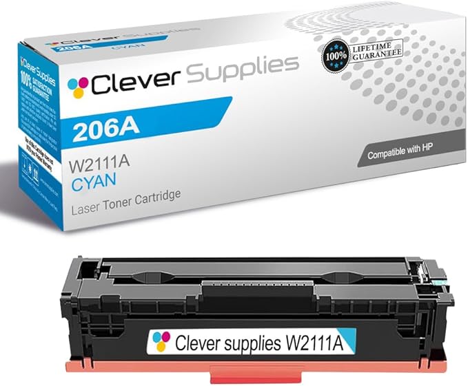 CS Replacement Compatible with HP Color Pro MFP M283fdw Toner Cartridge W2111A to use with Color Pro MFP M283cdw M282nw M2255nw M283fdn (Cyan, 1-Pack)