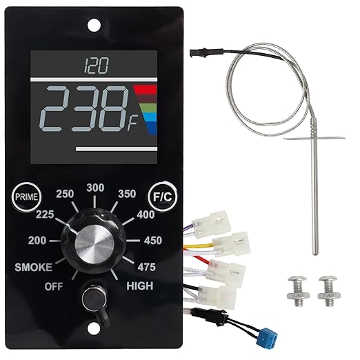 Upgrade Digital Control Board Kit Compatible with Pit Boss Tabletop Wood Pellet Grills Mahogany 150PPS BBQ Replacement Control Panel Temperature Controller with RTD Temperature Sensor Probe