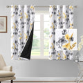 H.VERSAILTEX 100% Blackout Curtains 45 inch Length 2 Panels Set Cattleya Floral by HVERSAILTEX