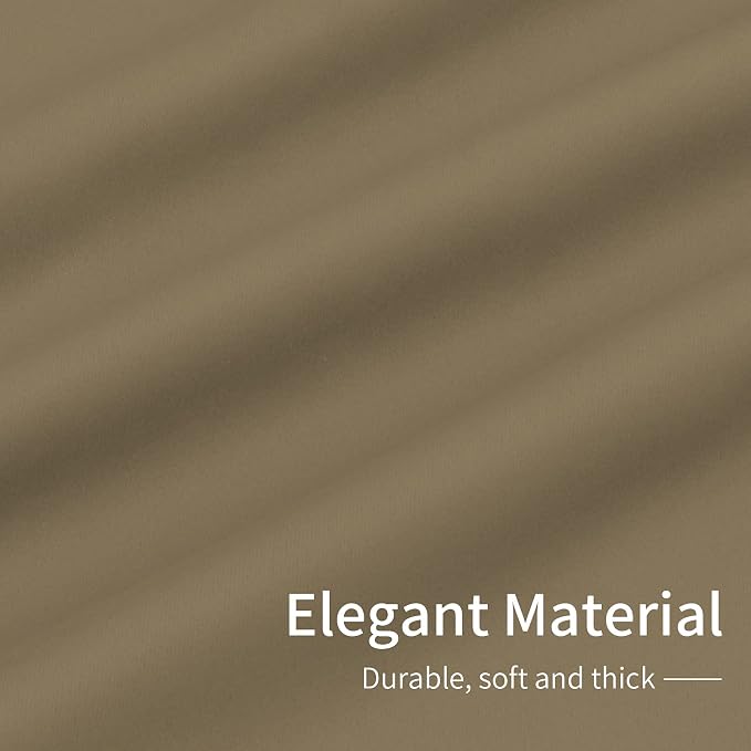 Easy-Going Thermal Grommet Blackout Curtains, 2 Panels 42x63 in, Tan | Washable - Image 6