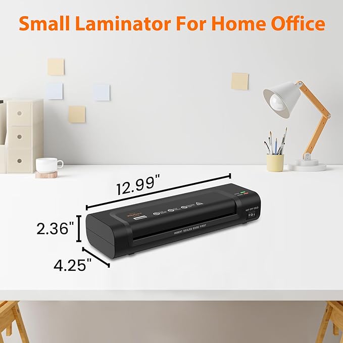 VidaTeco Laminator Machine 9-inch Thermal Cold Laminator with Laminating Sheets 20 pcs,Laminating Machine with 2-Min Faster Preheat,Personal Lamination with Patented Roller for Teacher(Black)