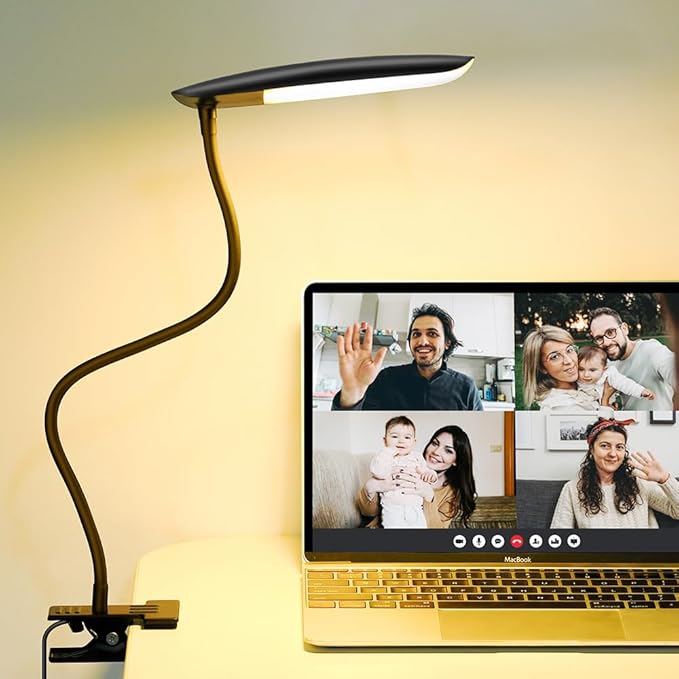 LiFMIRA Clip on Lamp USB Reading Light 3 Color Modes 3000-6000K 8W 40 LED | by LiFMIRA