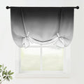 COSVIYA 100% Blackout Ombre Black Adjustable Tie Up Curtains by COSVIYA