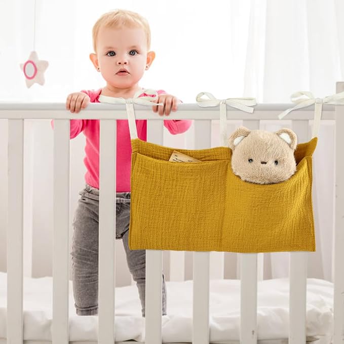 Cinaci 2pcs Cotton Pram Stroller Caddy Baby Crib Hanging Organizers Storage - Image 6
