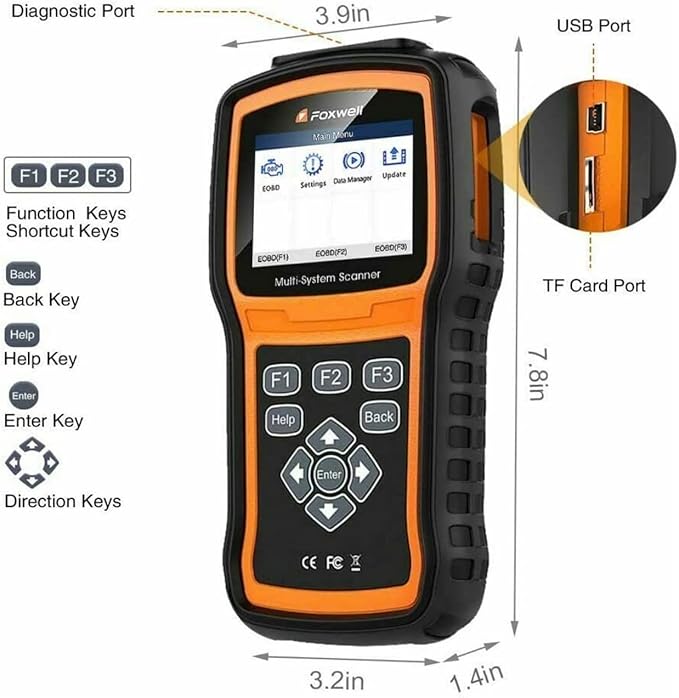 FOXWELL NT530 for Kia and Hyundai - All Systems, All Maintenance Service - Bidirectional Diagnostic Scan Tool OBD2 Scanner Automotive Code Reader ABS Bleed SRS Airbag SAS TPMS TPS EPB Oil Reset CKP