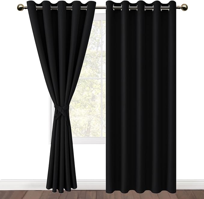 DWCN Black Blackout Curtains for Bedroom - Image 8