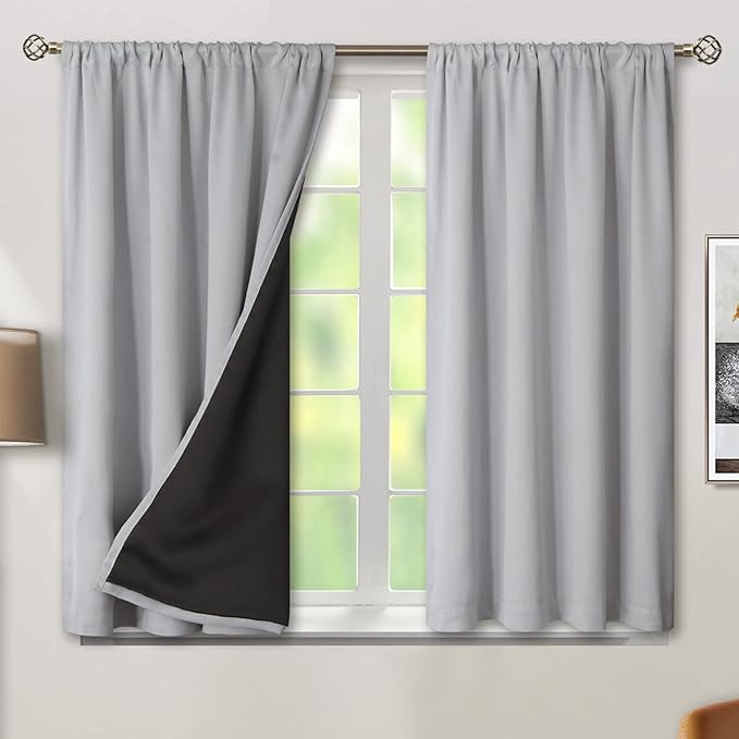 BGment Light Grey 100% Blackout Curtains by BGment