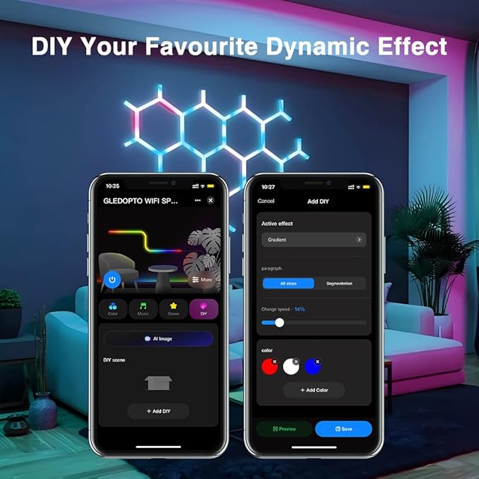 Sogledwow WiFi Tuya SPI Digital Pixel LED Strip Light Controller Smart Life App Control Over 40 Dynamic Lighting Easy to Setup for WS2811 TM1814B TM1934A SK6812 WS2801 WS2805 UCS2904B