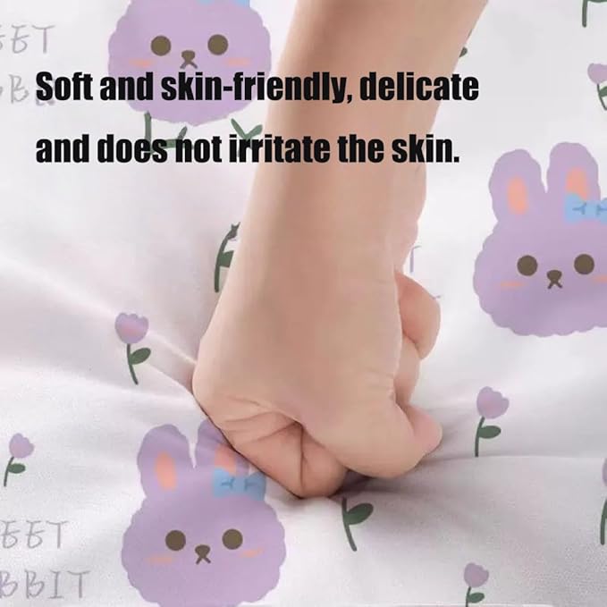 E I F E R Disposable Bed Sheets Fitted Sheet, Disposable Travel Sheets for Travel with Quilt Cover and Pillowcase, Disposable Bedding Travel Bedding Disposable Sheets for Hotel Hospital 4 PCS