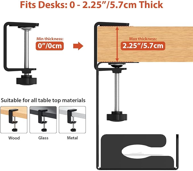 Univivi Under Desk Cable Management Tray, Cable Management, 32 inch, Under Desk - Image 7