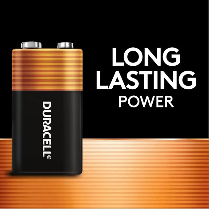 DURACELL Coppertop 9V Battery, 9 Volt with Long-Lasting Power, All-Purpose Alkaline 9V Battery for Household and Office Devices!