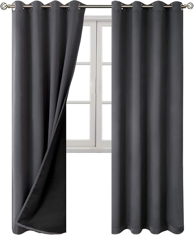 BGment Dark Grey Blackout Curtains - Image 8