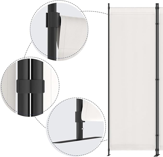 Morngardo Room Divider, Folding Privacy Screens, 4 Panel Room Partitions - Image 3