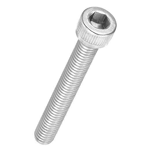 Kozelo 50pcs Socket Head Cap Screws - [M6-1 x 45mm] 304 Stainless Steel Allen Socket Drive for Electrical Motor 3D Printing Fan Engine Replacement Use, Silver
