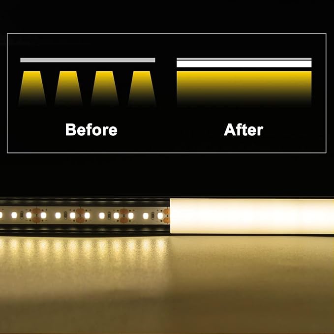 VST 20pack 3.3ft LED Channel, V Shape Led Diffuser Channel, LED Aluminum Channel System with Milky Cover, End Caps and Mounting Clips, Aluminum Profile for LED Strip Light Very Easy Installation