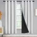 Yakamok Greyish White Blackout Curtains 72 Inch Length by Yakamok