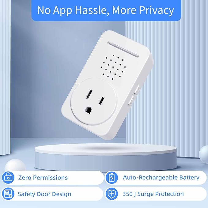 Power Failure Alarm WiFi with 4 Email Addresses, Loud 120dB Smart Power Outage Alarm with 6 Sirens, Freezer Alert WiFi Wireless, Smart Power Failure Detector for GFCI Trips, Sump Pump