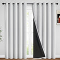 Yakamok Greyish White Blackout Curtains 84 Inch Length by Yakamok