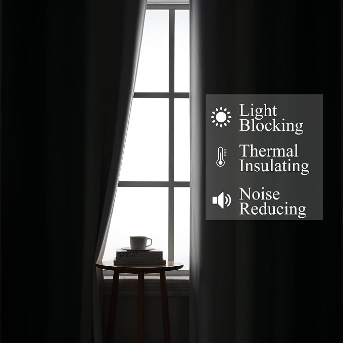 Green and Greyish White Blackout Curtains 52Wx96L 2 Panels | Ombre Curtains - Image 3