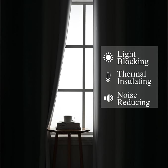 Green and Greyish White Blackout Curtains 52Wx54L 2 Panels | Ombre Curtains - Image 3