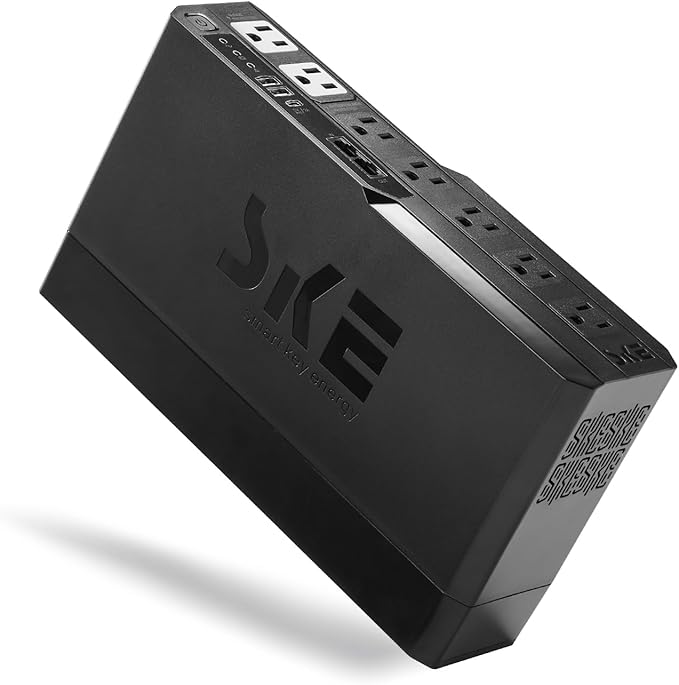 SKE Compact Size 625VA/360W UPS Battery Backup & Surge Protector for Computer UPS Uninterruptible Power Supply Phoenix VL625