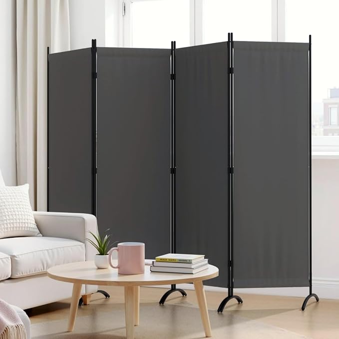 Room Divider 4 Panel Folding Screen Portable Wall by Kecreque