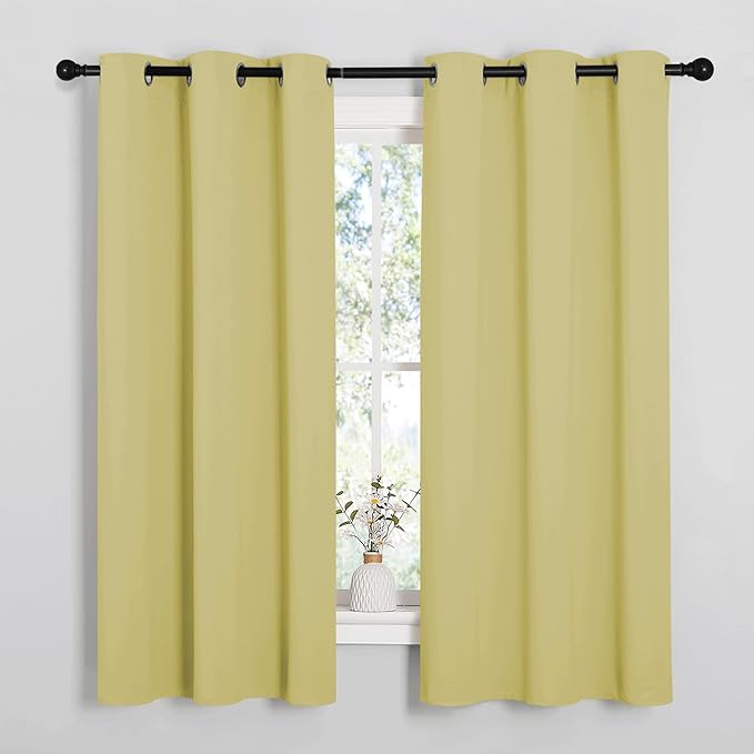 NICETOWN Paler Yellow Room Darkening Curtains by NICETOWN