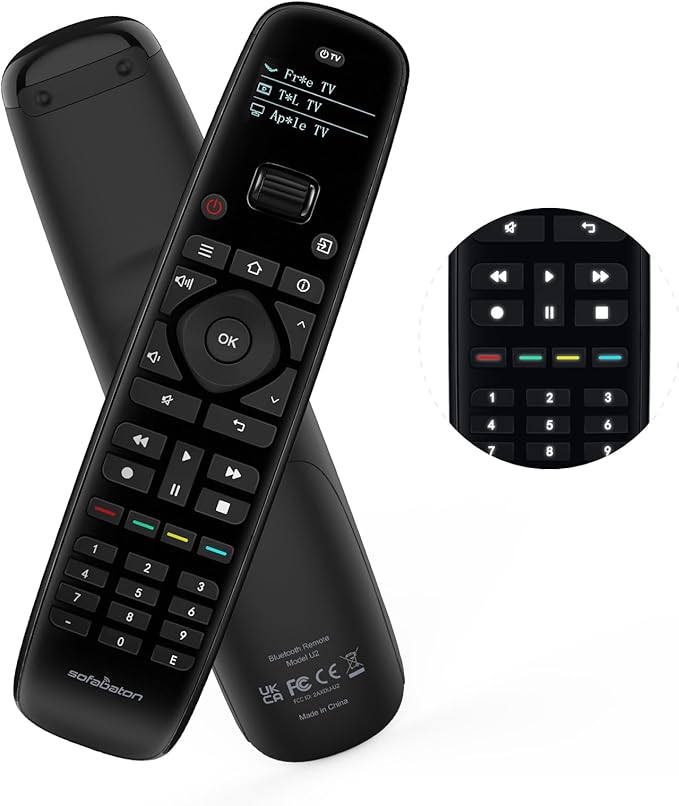 SofaBaton U2 Universal Remote Control (with Backlight) with APP and Macro Buttons, Extended Infrared Range, Raise-to-Wake, Compatible with IR & Bluetooth Devices, All-in-one Smart Universal Remote