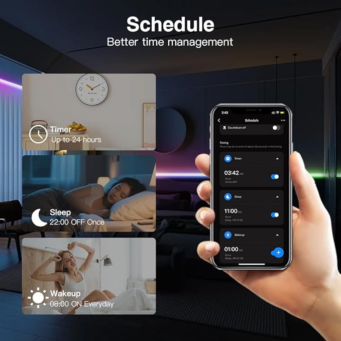 Sogledwow WiFi Tuya SPI Digital Pixel LED Strip Light Controller Smart Life App Control Over 40 Dynamic Lighting Easy to Setup for WS2811 TM1814B TM1934A SK6812 WS2801 WS2805 UCS2904B
