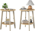 sthmec Side Table Set of 2, Small Round End Table by Unknown