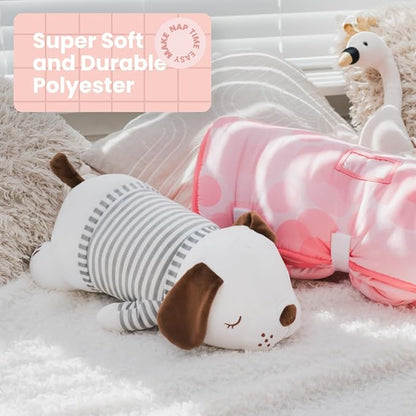 Toddler Nap Mat with Removable Pillow and Blanket (21" x 48") - Soft Sleep Mats for Kids, Daycare, Preschool, Travel - Machine Washable Roll Up Sleeping Bag - Nap Mat by Zunee