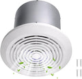 HTONG Innovation V2262-50 7 Inch Bathroom Exhaust Fan, 50 CFM Ceiling Exhaust Fan for 8" Rough-in Opening, 1.0 Sones Quiet Effective Ventilation for Bathroom, Kitchen, Laundry Room, Mobile Home