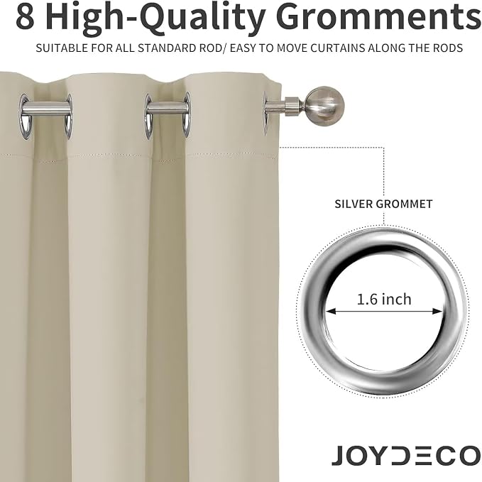 Joydeco Blackout Curtains 84 Inch Length 2 Panels Set, Thermal Insulated Long - Image 6