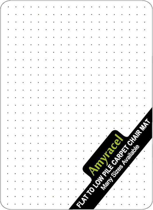 Amyracel Chair Mat for Carpet, 48" x 30" Clear Computer Desk Chair Mat for Low Pile Carpeted Floors, Easy Glide Plastic Floor Mat for Office Chair on Carpet Protection