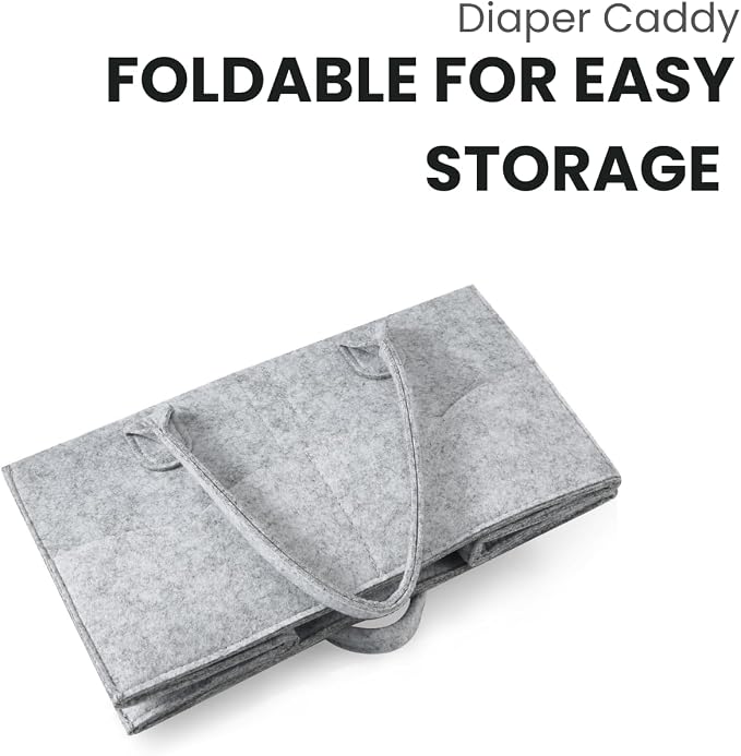 PandaEar 2 Pack Baby Diaper Caddy, Portable Nursery Storage Basket | Infant - Image 5
