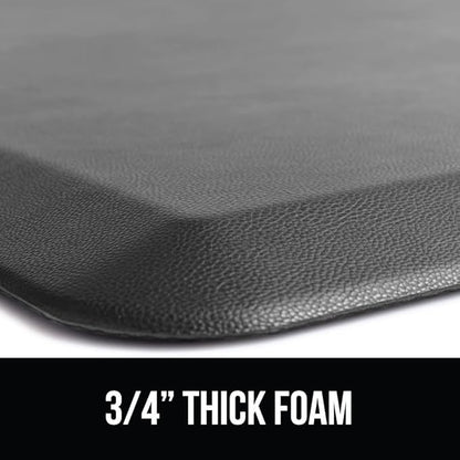 GORILLA GRIP Comfortable Cushioned Kitchen Mats for Floor, Waterproof and Stain Resistant Soft Top, 3/4 Inch Thick Ergonomic Standing Desk Anti Fatigue Mat, Foam Supports Ankles and Feet, 17x24, Grey