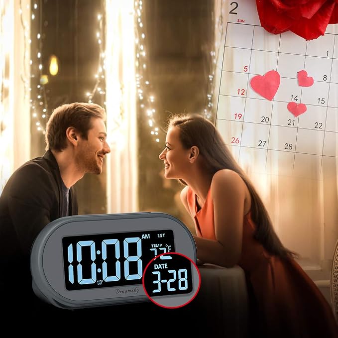 DreamSky Alarm Clocks for Bedrooms, Auto Set Digital Clock - Image 6