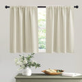 RYB HOME Short Beige Curtains for Small Bedroom Window Cafe | Thermal Insulating by RYBHOME