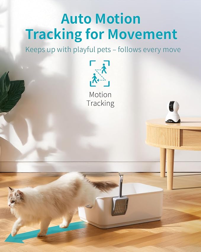 VIMTAG 2.5K Indoor Cameras for Home Security, 360° Pan/Tilt Pet Camera with Phone App for Dog/Cat, 5G/2.4GHz WiFi Security Camera Indoor for Nanny/Baby/Room, Night Vision, 2-Way Audio, Cloud & SD Card