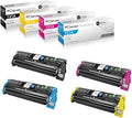 CS Replacement Toner Cartridge Compatible with HP 121A C9700A Black C9701A Cyan C9702A Yellow C9703A Magenta Color 1500 1500L 1500LXI 2500 2500L 2500LSE 2500N 2500TN 4 Color Set
