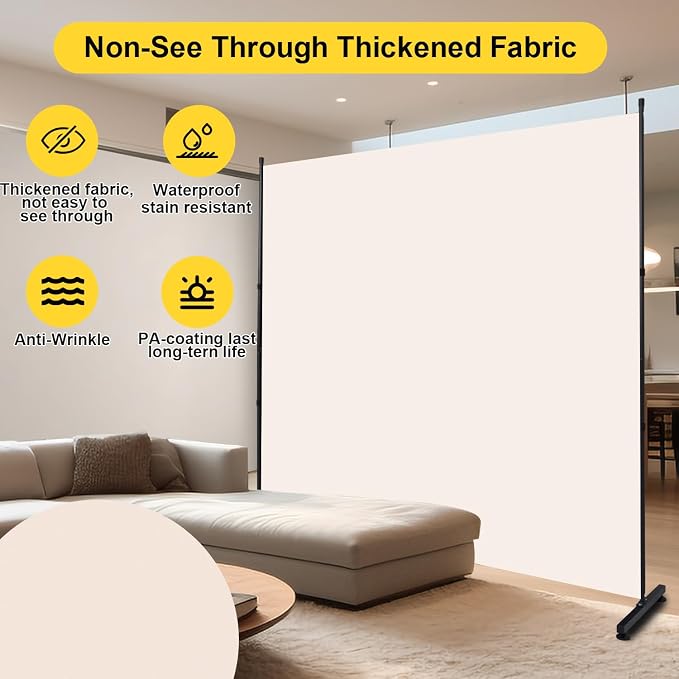 Room Divider Single Panel Folding Privacy Screen, Wall Divider - Image 5
