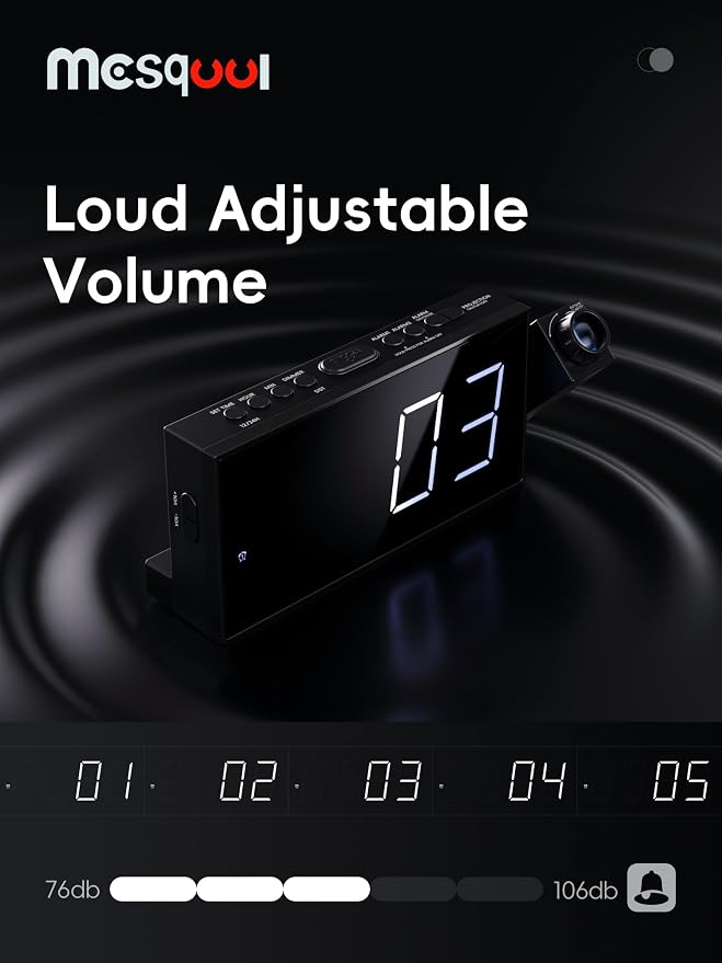 Mesqool Digital Projection Alarm Clock - Image 6