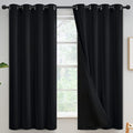 Yakamok Black Blackout Curtains 63 inches Long by Yakamok