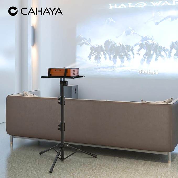 CAHAYA Projector Stand Tripod Adjustable - Stable for Tablets Phones Book Height 26" to 51.5" Multifunctional Laptop DJ Rack Stand Portable for Outdoor Movies CPS0331
