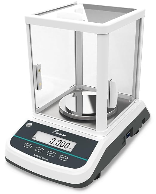 JOANLAB Analytical Balance 200g x 1mg Scale High Precision 0.001g Accuracy Digital Lab Scale for Laboratory Pharmacy Jewelry w/Front & Rear Display