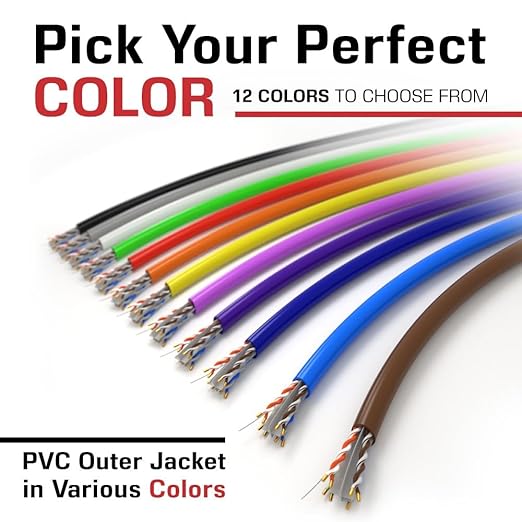 Dripstone CAT6 Ethernet Cable 1000ft Bulk Network LAN Wire 23AWG Solid CCA UTP 550MHz High-Speed Internet Cable Gaming, Streaming, Office, Home Use, Pull Box, Cat6 Bulk, Stable Connectivity - Black
